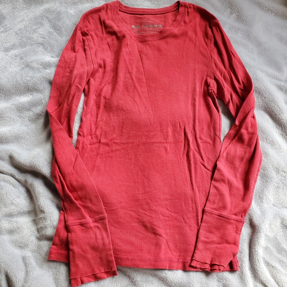 Arizona Jean Company Red Longsleeve Crew Neck Tee